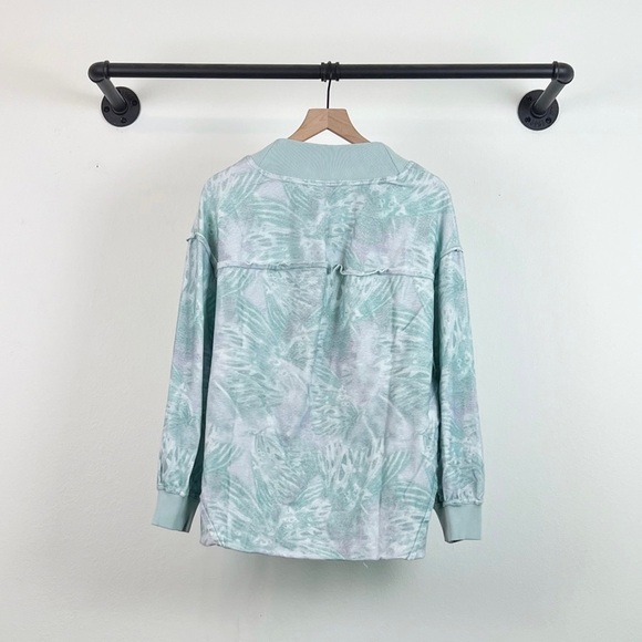 NWT Urban Outfitters Out From Under Seamed Oversized Sweatshirt Blue Tie Dye - Picture 7 of 8